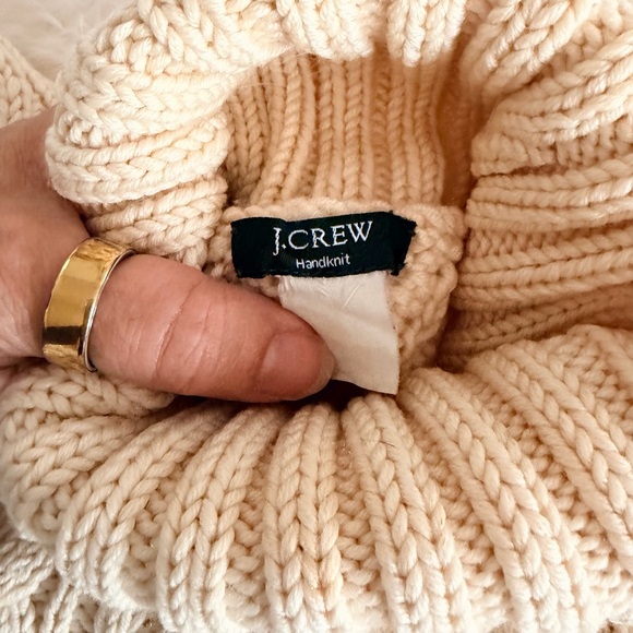 J Crew Handknit Cable Knit Cream Sweater - Picture 8 of 8